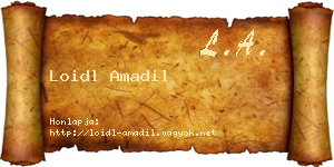 Loidl Amadil névjegykártya